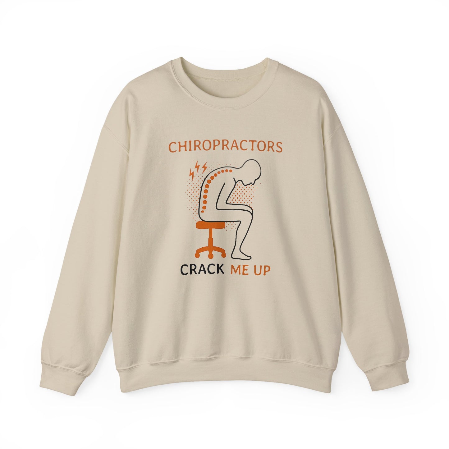 Chiropractors Crack Me Up Sweatshirt | Funny Spine Pun Shirt | Chiropractic Gift | Back Cracking Humor | Physical Therapist Crewneck