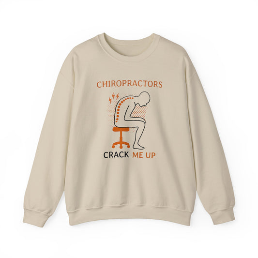 Chiropractors Crack Me Up Sweatshirt | Funny Spine Pun Shirt | Chiropractic Gift | Back Cracking Humor | Physical Therapist Crewneck