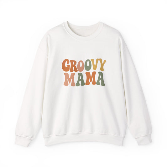 Groovy Mama Sweatshirt | Retro Mom Gift | Pregnancy Reveal for Mother’s Day