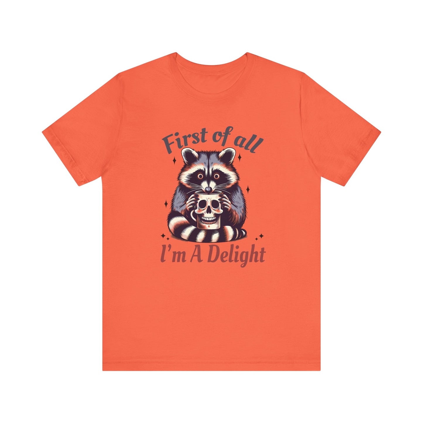 Retro First Of All I'm A Delight Sarcastic Angry Opossum Lover Shirt | Animal Humor Tee | Self Love Gift | Sarcastic Tshirt | Cute Possum
