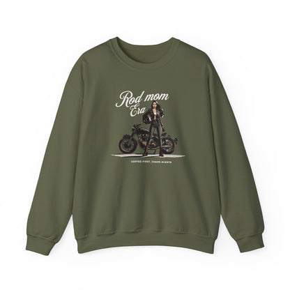 Rad Mom Era Sweatshirt | Caffeine & Chaos Tee | Biker Mom Gift Shirt