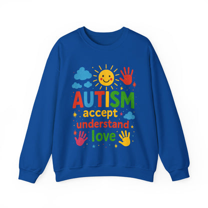 Brushstroke Autism sweatshirt | autism awareness gift | support autism family | love acceptance teacher | cozy comfy unisex