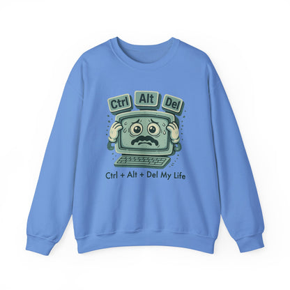 Ctrl alt del my life sweatshirt | cozy mental health gift | emotional reset sweater | comfy unisex crewneck | self care aesthetic