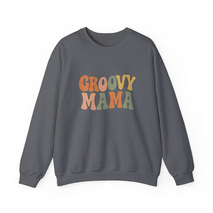 Groovy Mama Sweatshirt | Retro Mom Gift | Pregnancy Reveal for Mother’s Day
