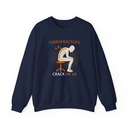 Chiropractors Crack Me Up Sweatshirt | Funny Spine Pun Shirt | Chiropractic Gift | Back Cracking Humor | Physical Therapist Crewneck