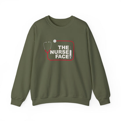 The Nurse Face Sweatshirt | Nurse Life Gift for Her | Funny RN Crewneck | Cute Medical Student Pullover | Unisex Hospital Apparel
