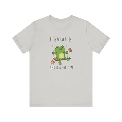It Is What It Is T-shirt | Funny Frog Graphic Tee | Silly Unhinged Gift