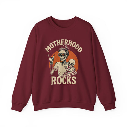 Motherhood Rock Sweatshirt| Retro Skeleton Mom Tee | Funny Mother’s Day Gift