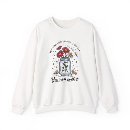 You Are Worth It Shirt sweatahirt | motivational gift | mental health sweatshirt | self love crewneck | positive quote apparel