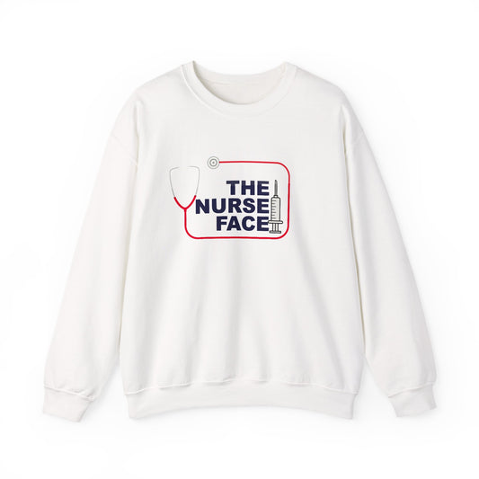 The Nurse Face Sweatshirt | Nurse Life Gift for Her | Funny RN Crewneck | Cute Medical Student Pullover | Unisex Hospital Apparel