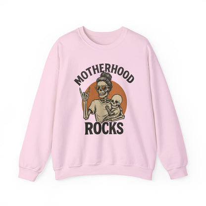 Motherhood Rock Sweatshirt| Retro Skeleton Mom Tee | Funny Mother’s Day Gift