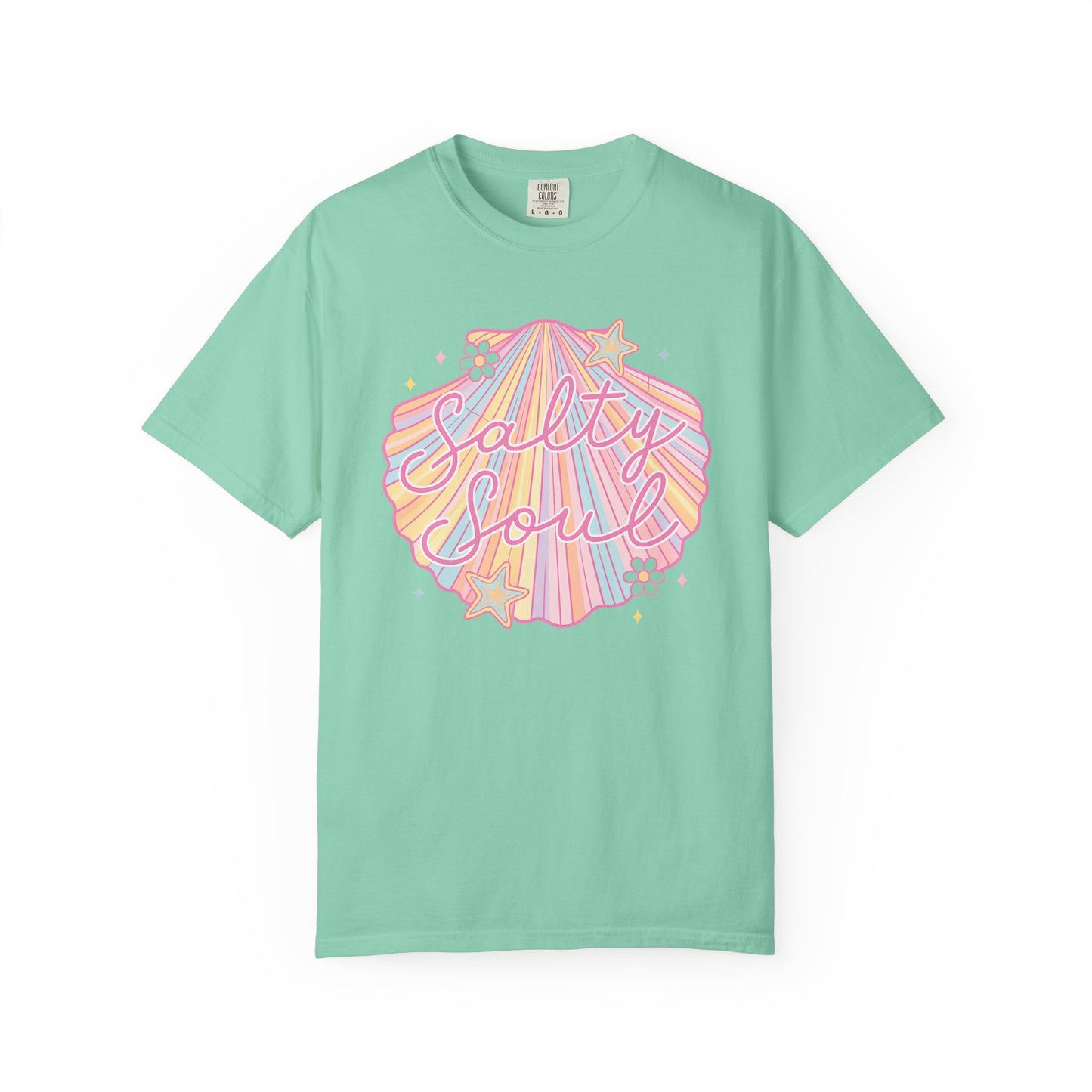 Summer Salty Soul shirt | Trendy beach vibes | Salty soul aesthetic | Comfort Colors retro tee | Ocean lover gift | Vacation graphic top