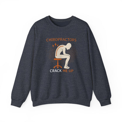 Chiropractors Crack Me Up Sweatshirt | Funny Spine Pun Shirt | Chiropractic Gift | Back Cracking Humor | Physical Therapist Crewneck