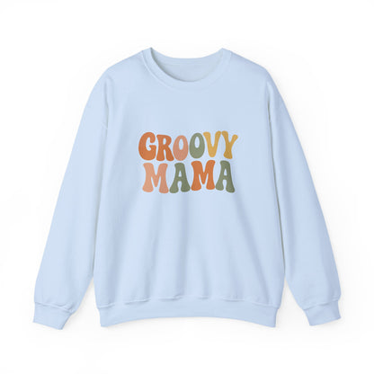 Groovy Mama Sweatshirt | Retro Mom Gift | Pregnancy Reveal for Mother’s Day