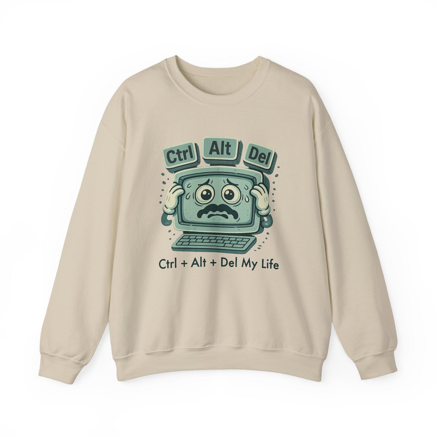 Ctrl alt del my life sweatshirt | cozy mental health gift | emotional reset sweater | comfy unisex crewneck | self care aesthetic