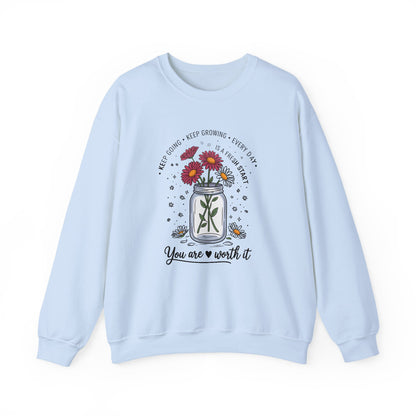 You Are Worth It Shirt sweatahirt | motivational gift | mental health sweatshirt | self love crewneck | positive quote apparel