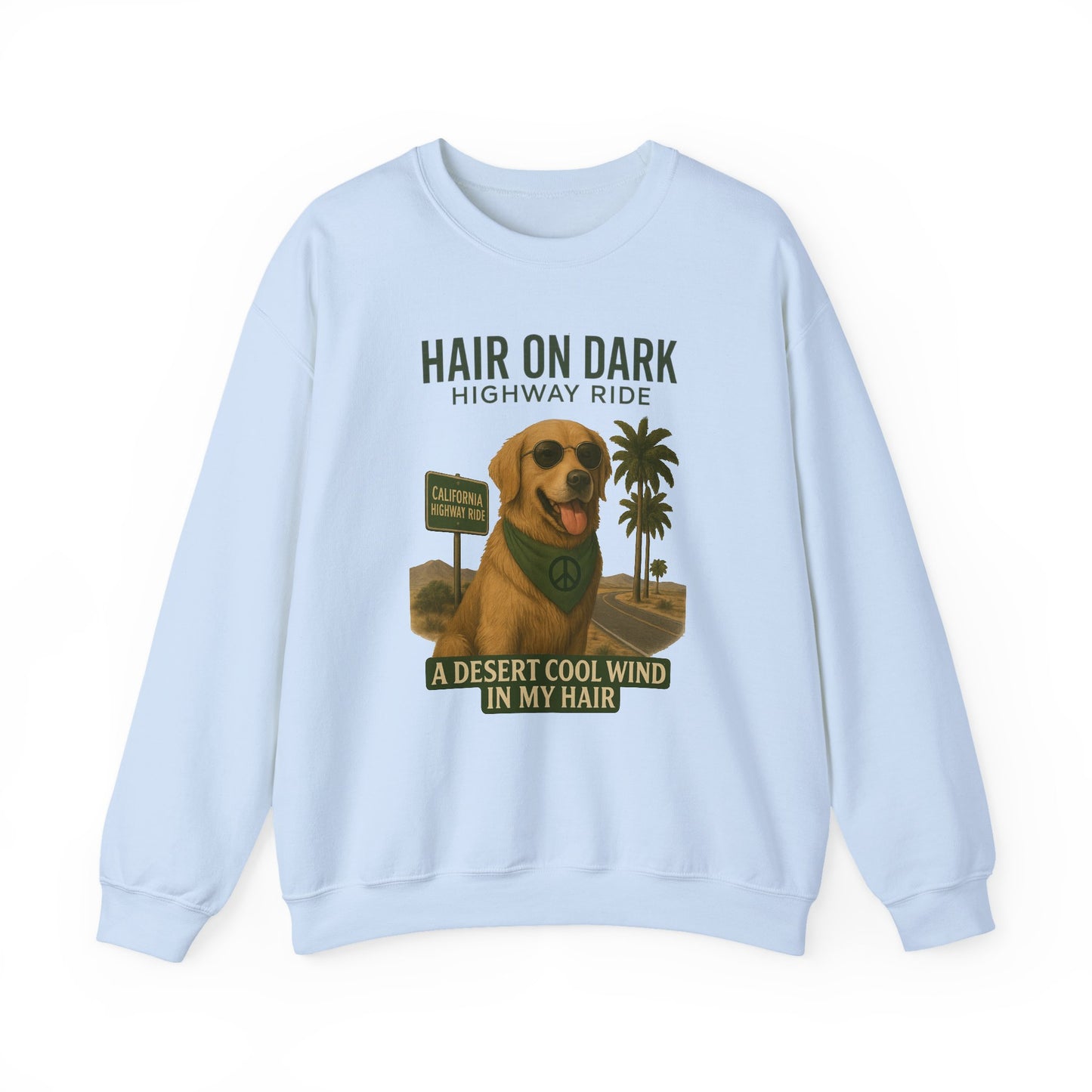 Cool Wind in My Hair Sweatshirt | Hippie Dog Retro Gift | Vintage Graphic
