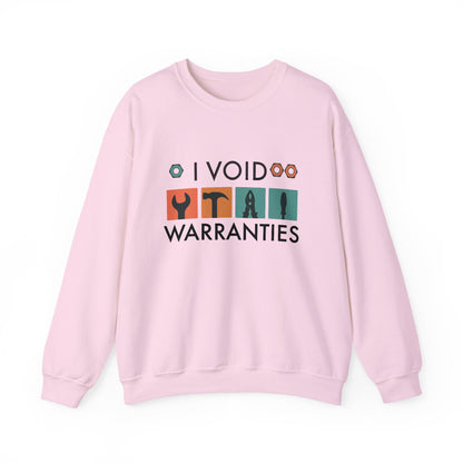 I Void Warranties SWEATSHIRT | Funny Mechanic Gift | Heavy Blend Crewneck | DIY Tools Shirt | Hooded Style Option | Tech Humor Apparel |