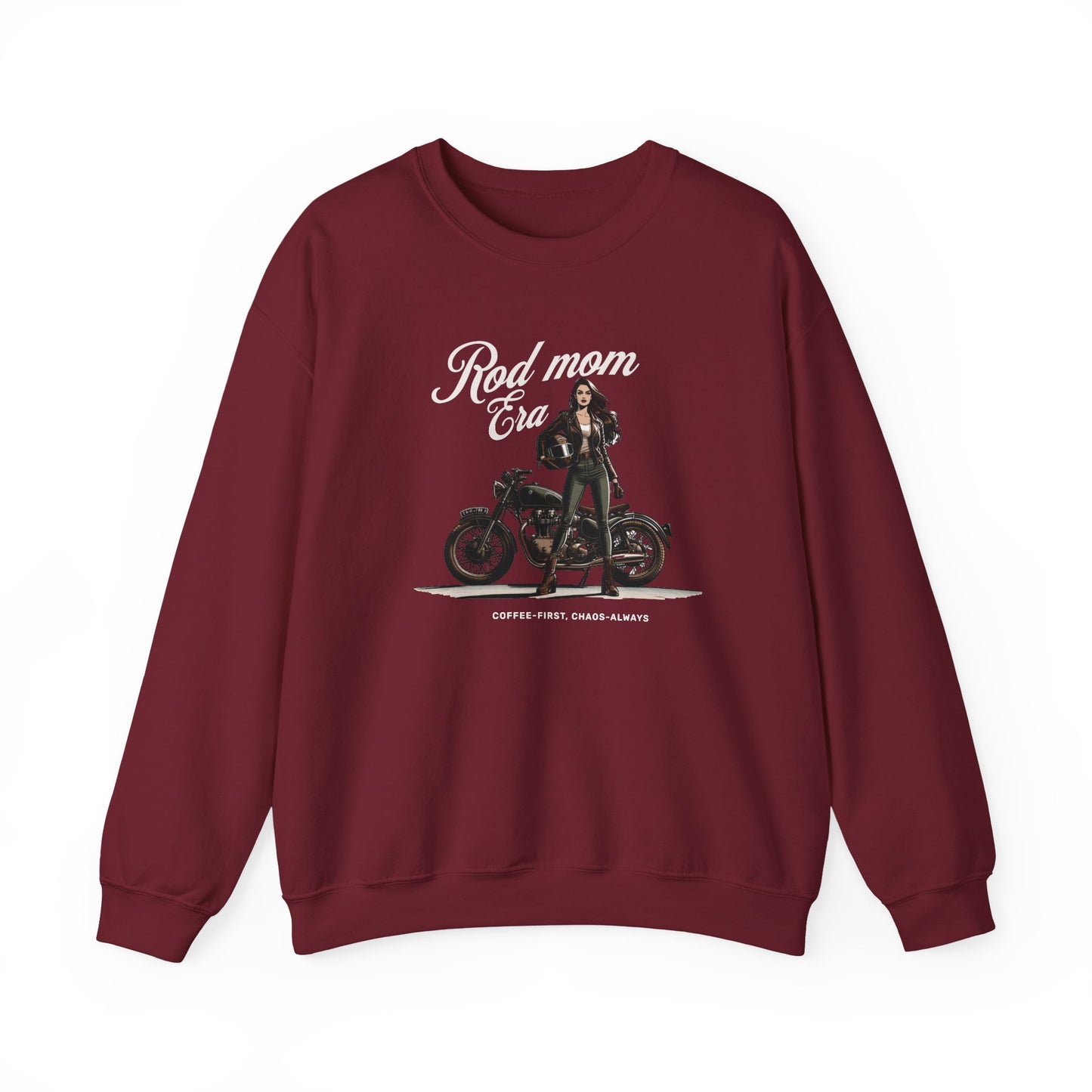 Rad Mom Era Sweatshirt | Caffeine & Chaos Tee | Biker Mom Gift Shirt