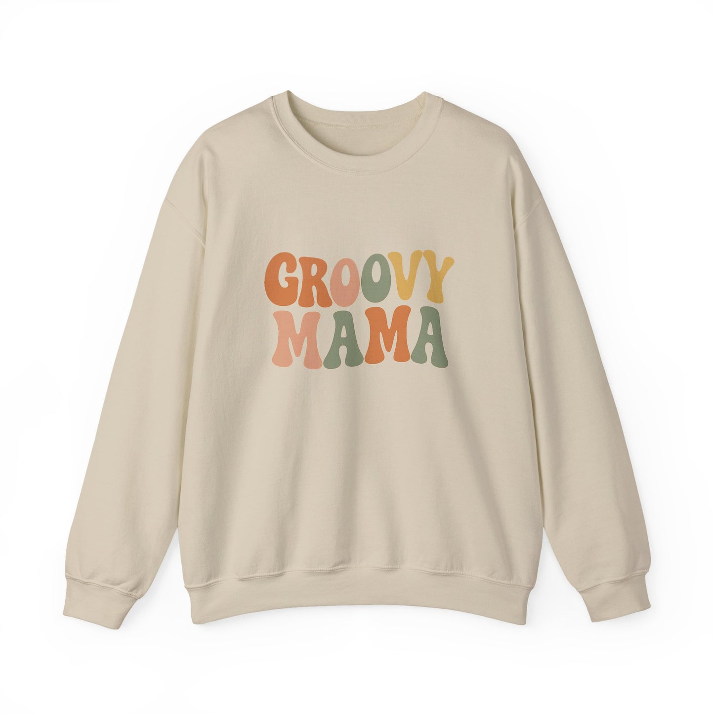 Groovy Mama Sweatshirt | Retro Mom Gift | Pregnancy Reveal for Mother’s Day