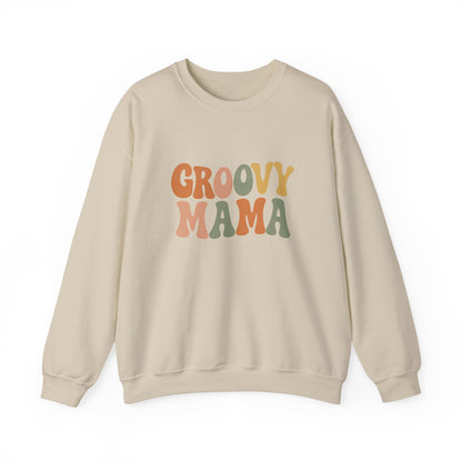 Groovy Mama Sweatshirt | Retro Mom Gift | Pregnancy Reveal for Mother’s Day