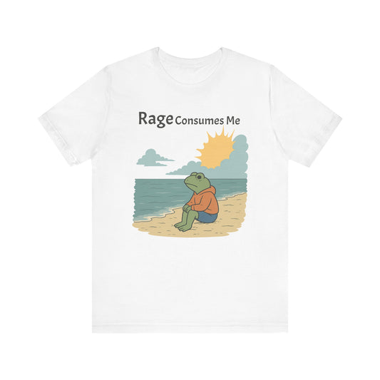 Rage Consumes Me Shirt | Funny Frog Shirt | Dark Humor Tee | Nature Lover Gift | Vintage Meme T-Shirt | Sarcastic Mental Health Top