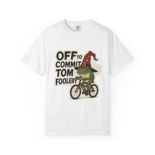 Off to Commit Tom Foolery Frog shirt | Funny graphic tee | Vintage meme shirt | Cute sarcastic sayings | Comfort Colors gift for adults
