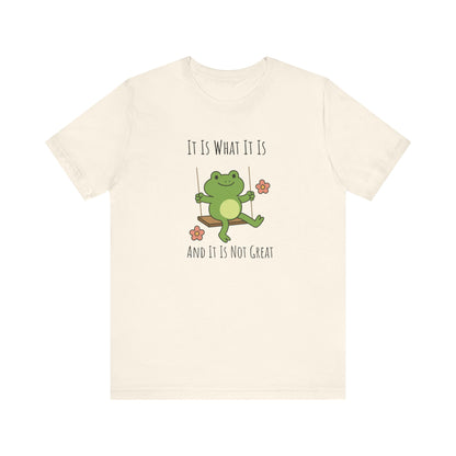 It Is What It Is T-shirt | Funny Frog Graphic Tee | Silly Unhinged Gift