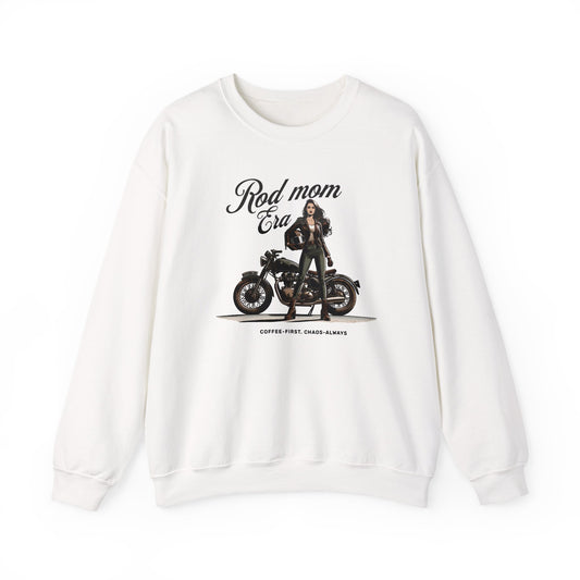 Rad Mom Era Sweatshirt | Caffeine & Chaos Tee | Biker Mom Gift Shirt