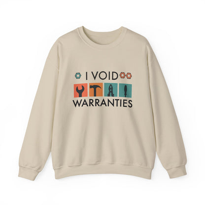 I Void Warranties SWEATSHIRT | Funny Mechanic Gift | Heavy Blend Crewneck | DIY Tools Shirt | Hooded Style Option | Tech Humor Apparel |