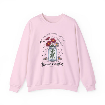 You Are Worth It Shirt sweatahirt | motivational gift | mental health sweatshirt | self love crewneck | positive quote apparel
