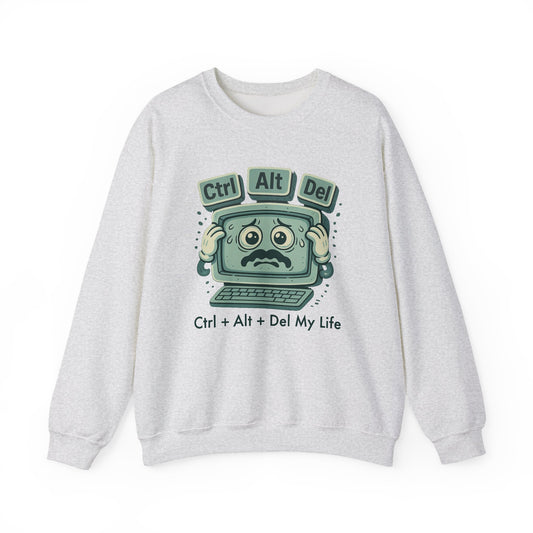Ctrl alt del my life sweatshirt | cozy mental health gift | emotional reset sweater | comfy unisex crewneck | self care aesthetic