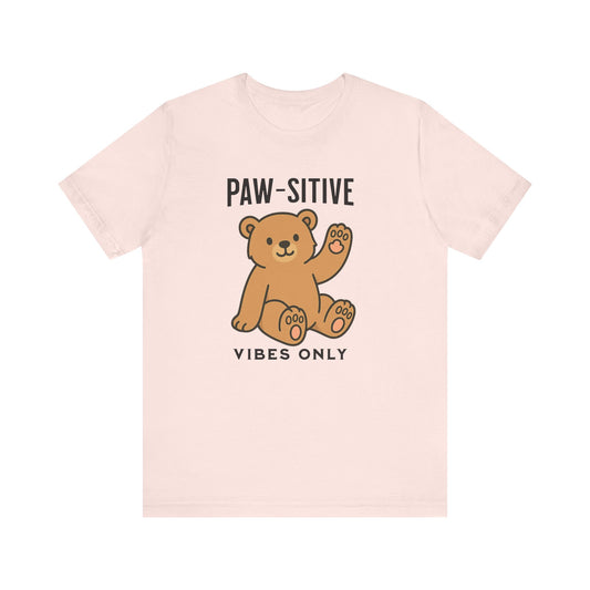 Paw-sitive Vibes Only shirt | Cute Dog Lover Gift | Funny Pet Tee | Positive Graphic Apparel | Unisex Cotton Top | Animal Mom Shirt