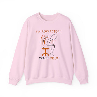 Chiropractors Crack Me Up Sweatshirt | Funny Spine Pun Shirt | Chiropractic Gift | Back Cracking Humor | Physical Therapist Crewneck