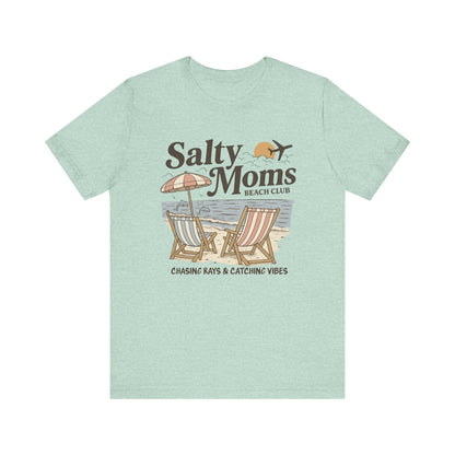 Salty Moms Beach Club shirt | Summer Vibes | Aesthetic Tee | Mother's Day Gift | Coastal Mom Shirt | Beach Sweatshirt