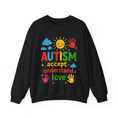Brushstroke Autism sweatshirt | autism awareness gift | support autism family | love acceptance teacher | cozy comfy unisex
