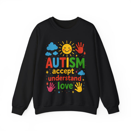 Brushstroke Autism sweatshirt | autism awareness gift | support autism family | love acceptance teacher | cozy comfy unisex