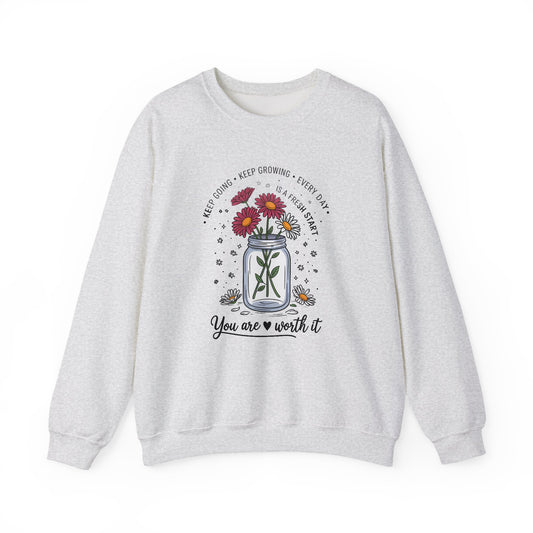 You Are Worth It Shirt sweatahirt | motivational gift | mental health sweatshirt | self love crewneck | positive quote apparel