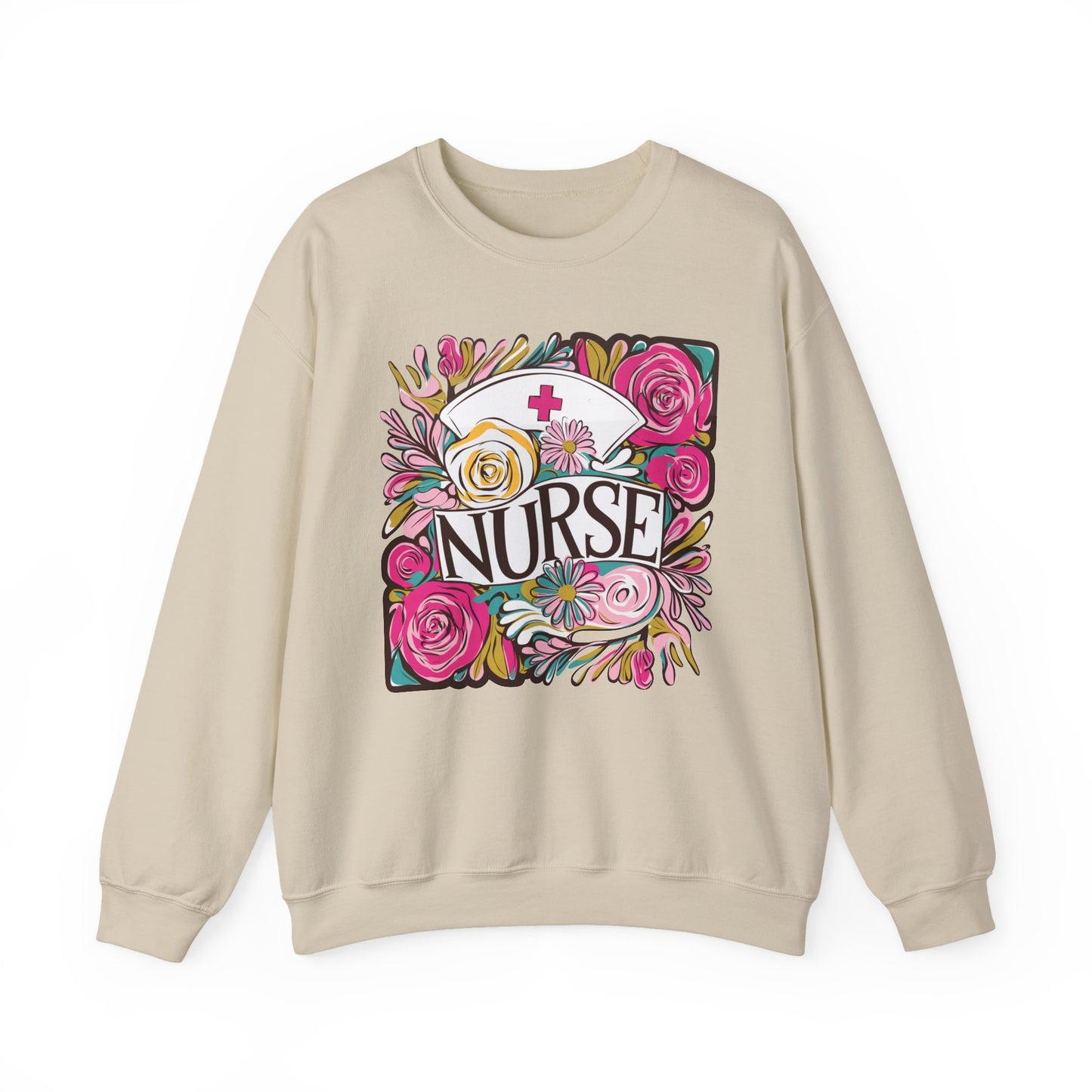 Nurse Sweatshirt | Floral Embroidered Crewneck | Nurse Appreciation Gift