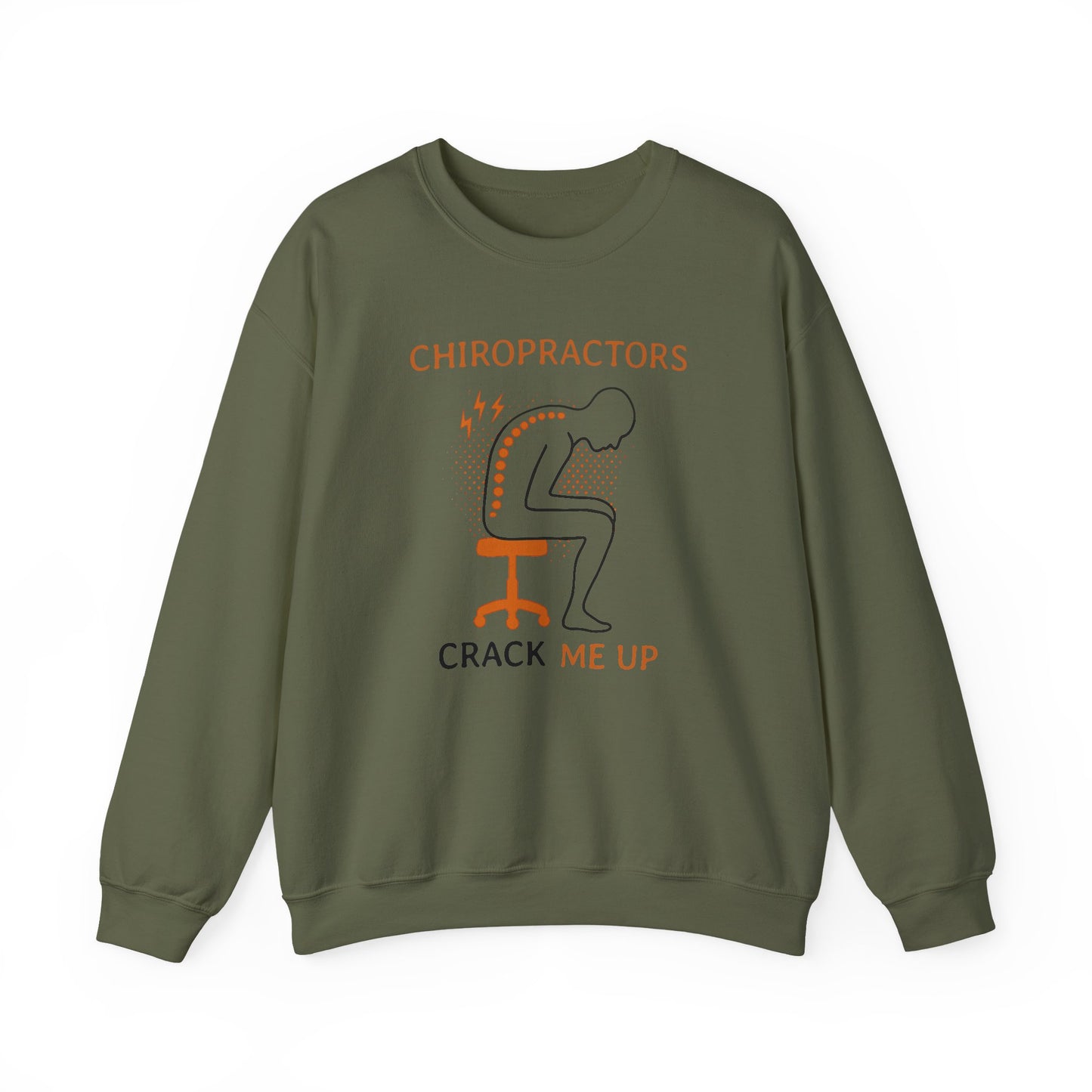 Chiropractors Crack Me Up Sweatshirt | Funny Spine Pun Shirt | Chiropractic Gift | Back Cracking Humor | Physical Therapist Crewneck