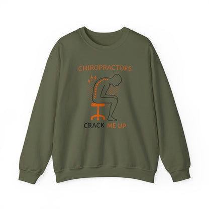Chiropractors Crack Me Up Sweatshirt | Funny Spine Pun Shirt | Chiropractic Gift | Back Cracking Humor | Physical Therapist Crewneck