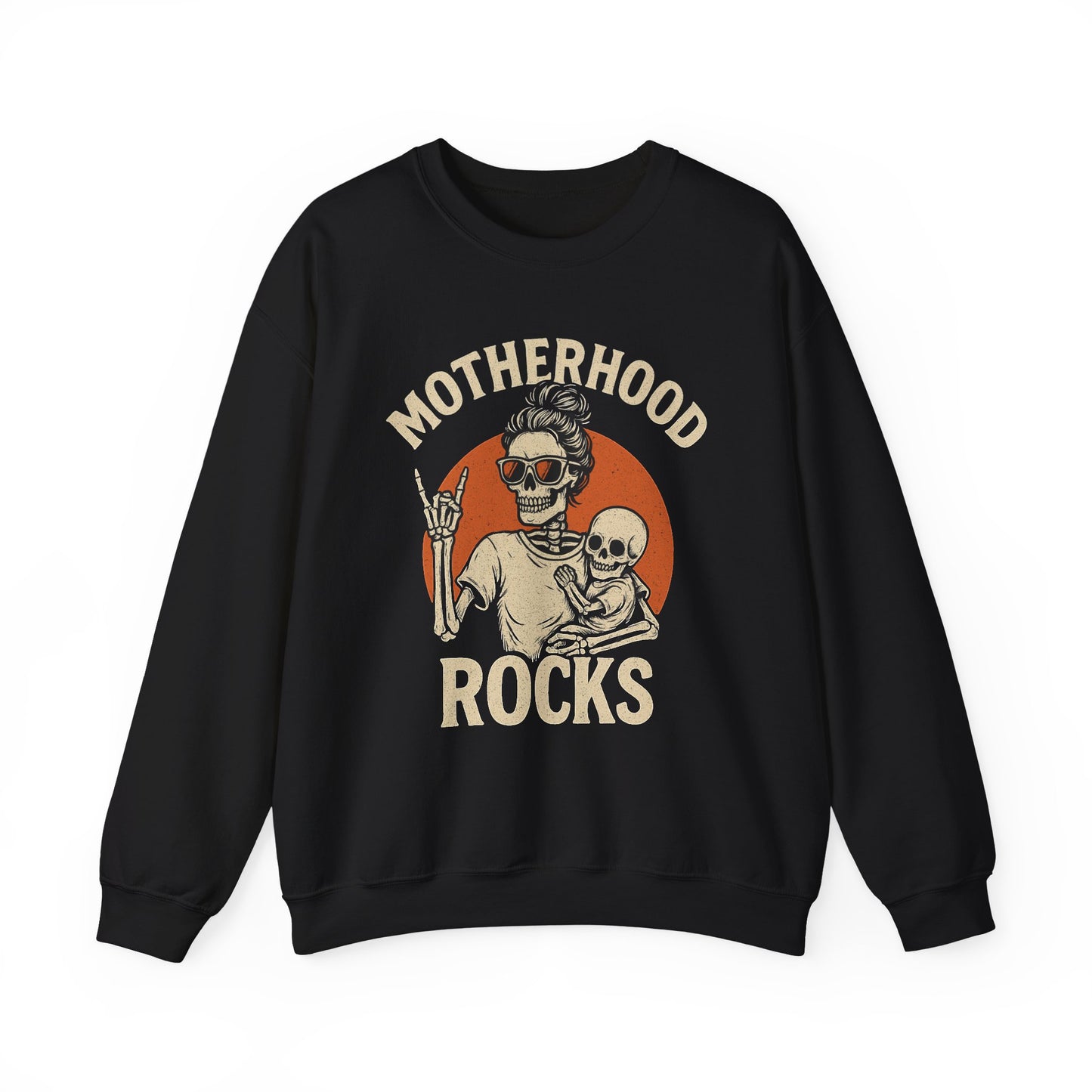 Motherhood Rock Sweatshirt| Retro Skeleton Mom Tee | Funny Mother’s Day Gift