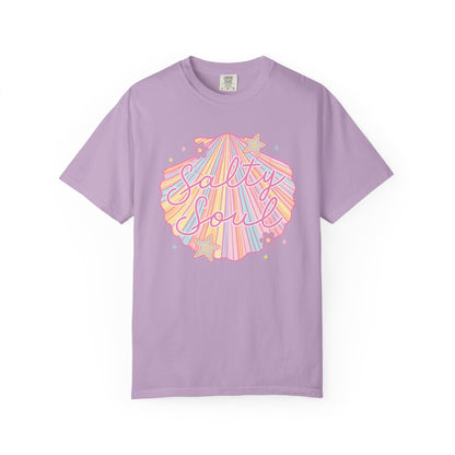 Summer Salty Soul shirt | Trendy beach vibes | Salty soul aesthetic | Comfort Colors retro tee | Ocean lover gift | Vacation graphic top