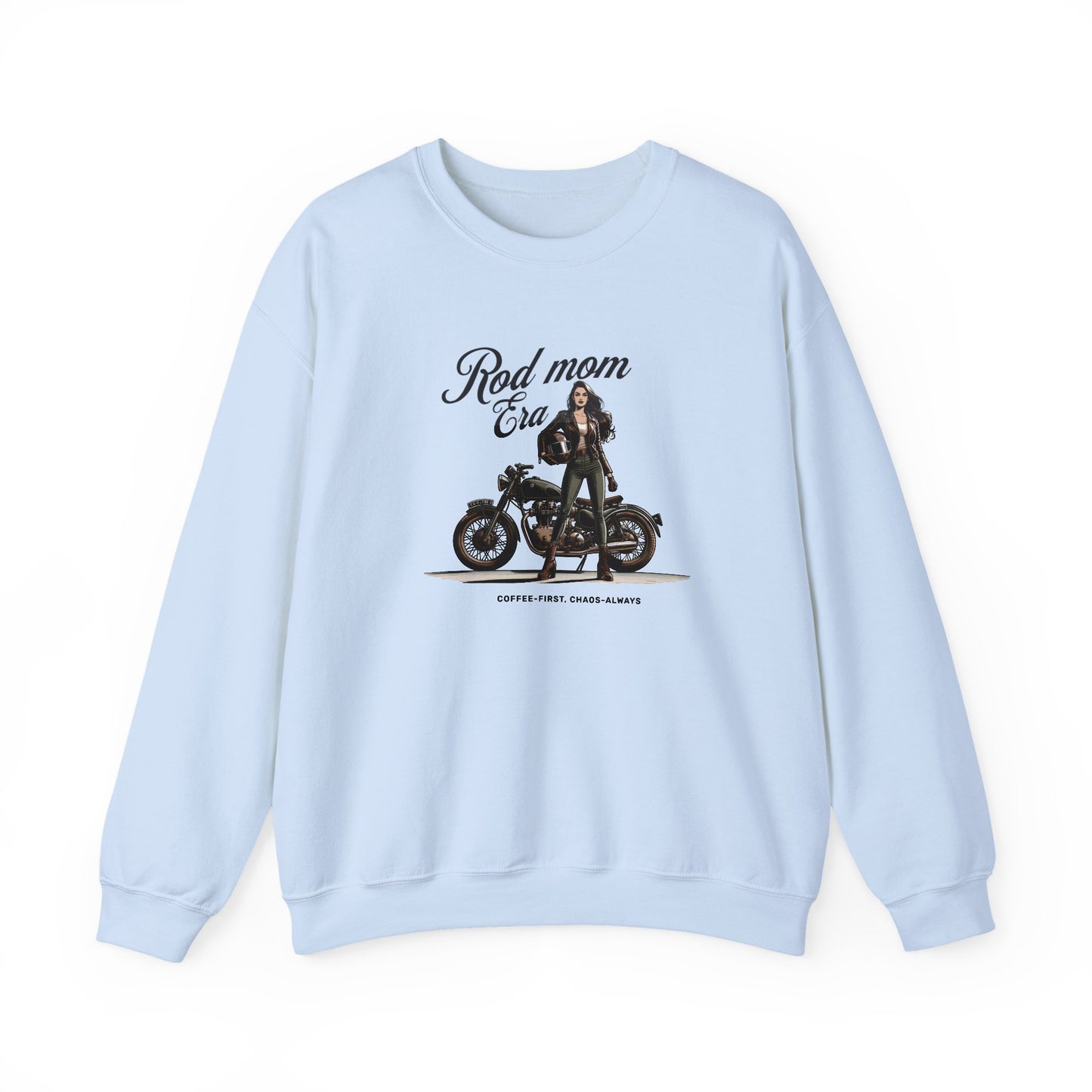 Rad Mom Era Sweatshirt | Caffeine & Chaos Tee | Biker Mom Gift Shirt