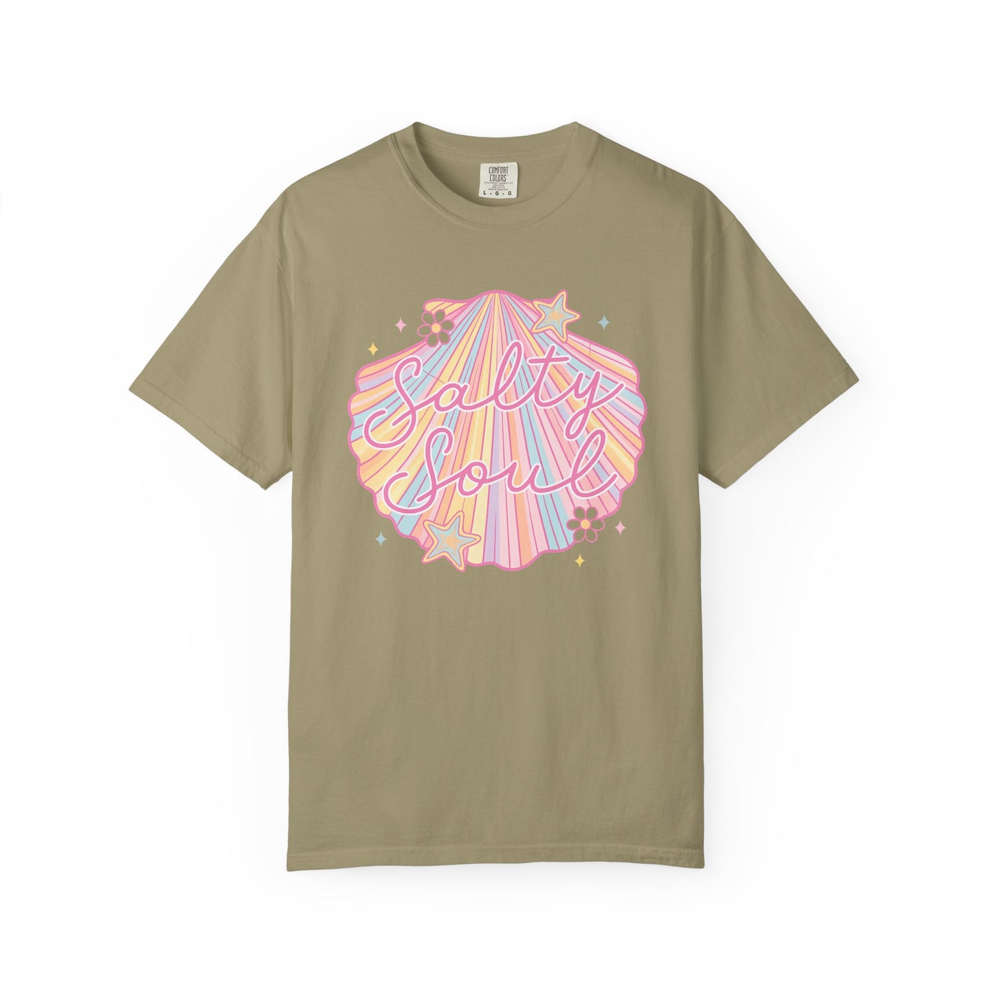 Summer Salty Soul shirt | Trendy beach vibes | Salty soul aesthetic | Comfort Colors retro tee | Ocean lover gift | Vacation graphic top